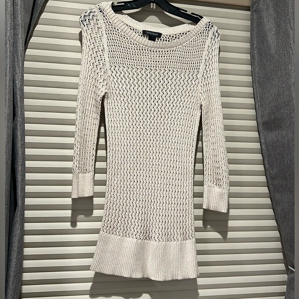 White House Black Market beautiful champagne gold sweater